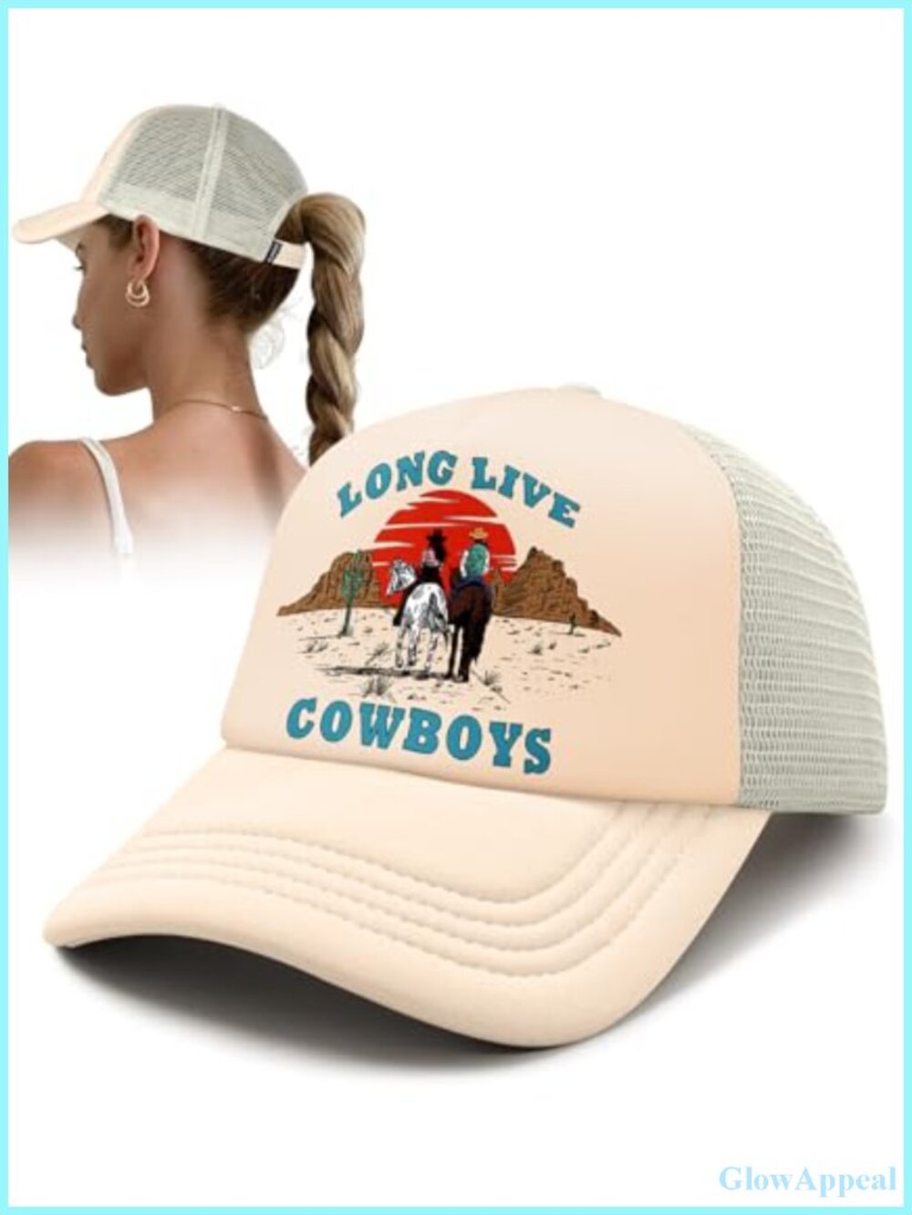 Women's Trucker Hat - Adjustable Snapback Summer Baseball Cap